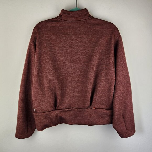 Athleta Maroon Altitude Polartec Half Zip Sweatshirt sz L - Picture 2 of 13